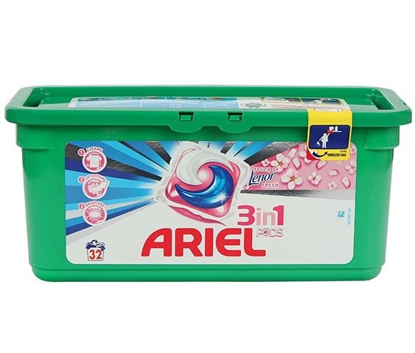 Ariel 3in1 Touch of Lenor Fresh Washing Gel Capsules 32 pieces