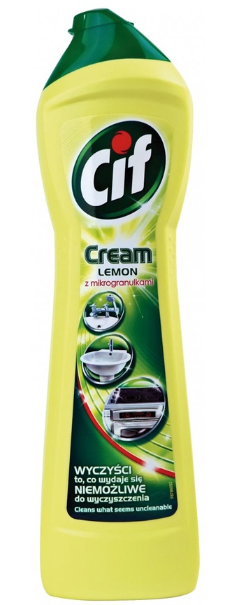 Cif Cream Lemon With Microgranules Cleaning Liquid 500ml