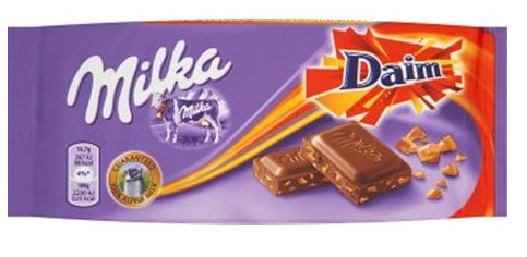 Milka Daim Chocolate Bar 100g