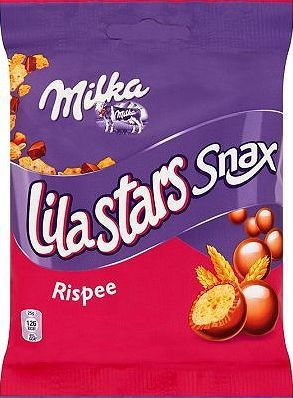 Milka Lila Stars Snax Rispee 50g