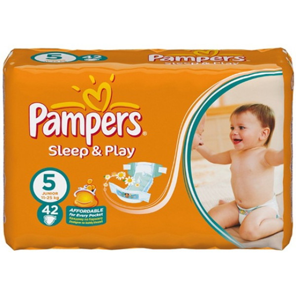 Pampers Sleep & Play Diapers 5 Junior 42 pcs