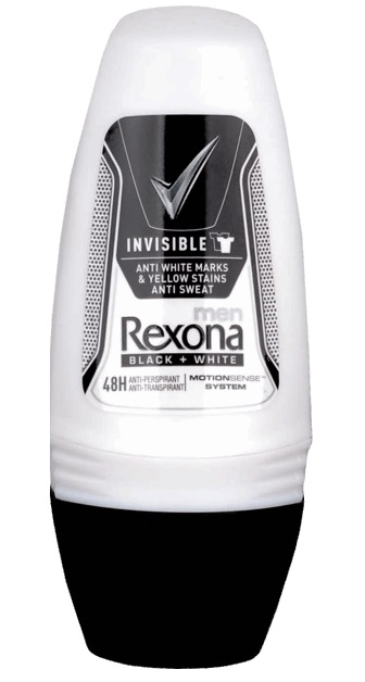 Rexona Men Invisible Black + White Deodorant Roll-On 50ml